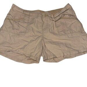 Announcements Maternity Khaki Shorts With Elastic Waistband - Size L (12/14)